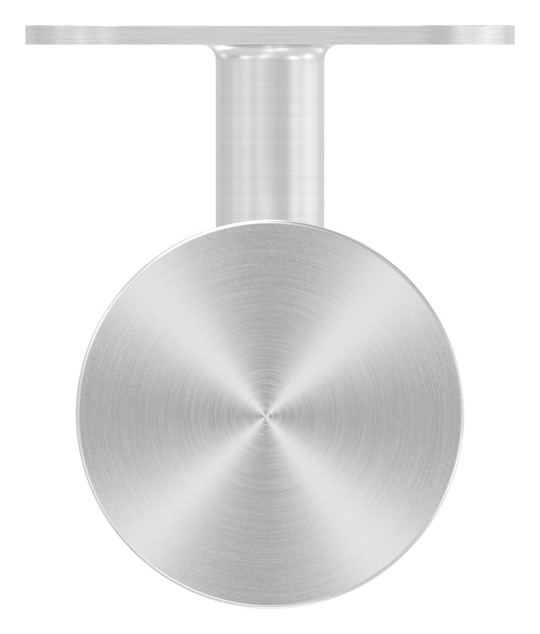 Handlaufhalter für Glas, Handlaufanschlussplatte flach, V4A Handlaufhalter für Glas, Handlaufanschlussplatte flach, V4A
