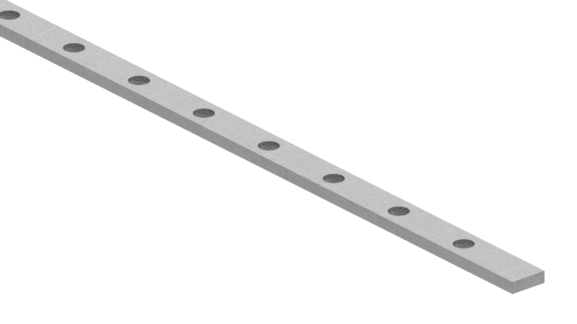 Lochleiste S235JR, 25x8mm, Lochabstand 60mm, 3000mm