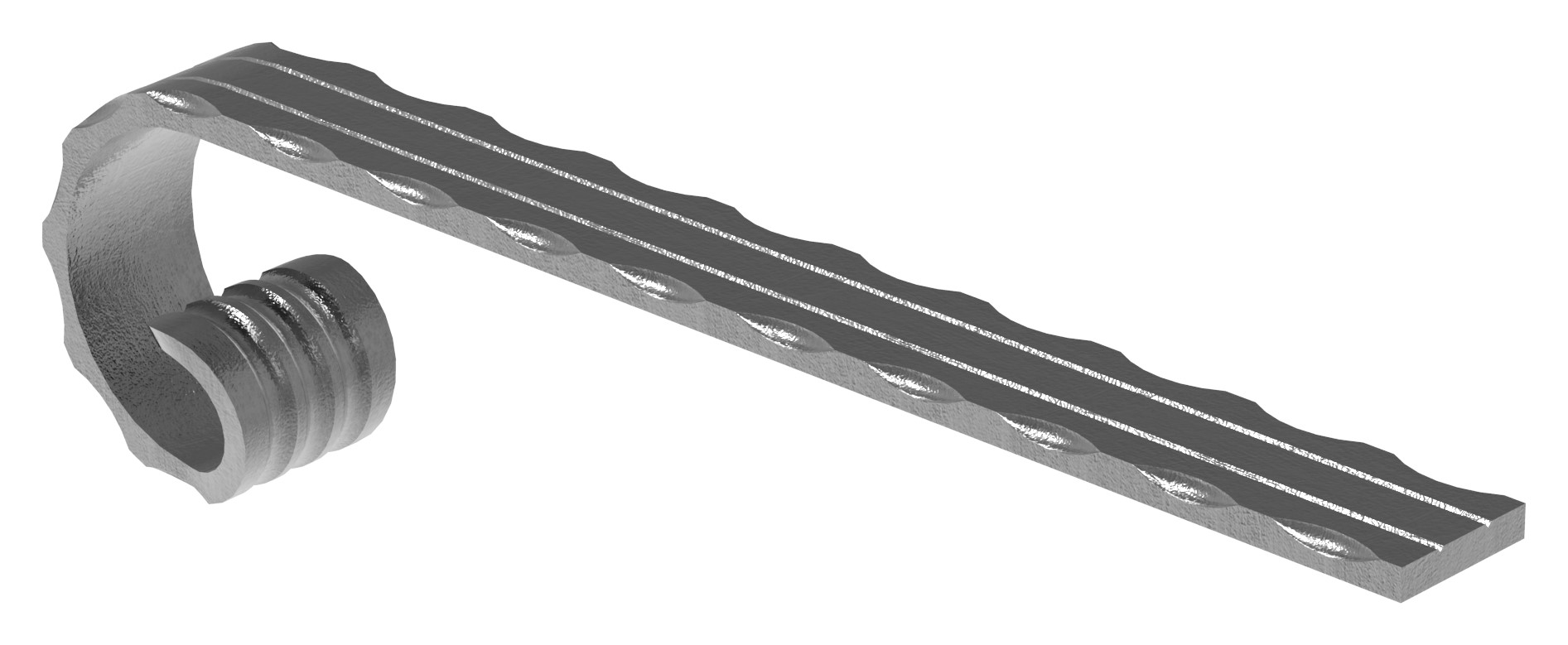 Handlaufanfänger, 40x8mm, gerollt