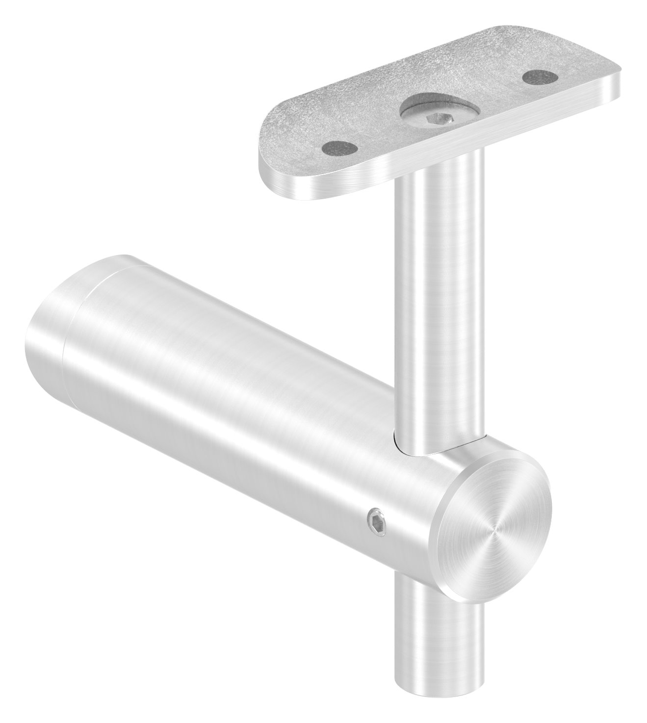 Handlaufhalter mit Handlaufanschlussplatte42,4mm, V2A