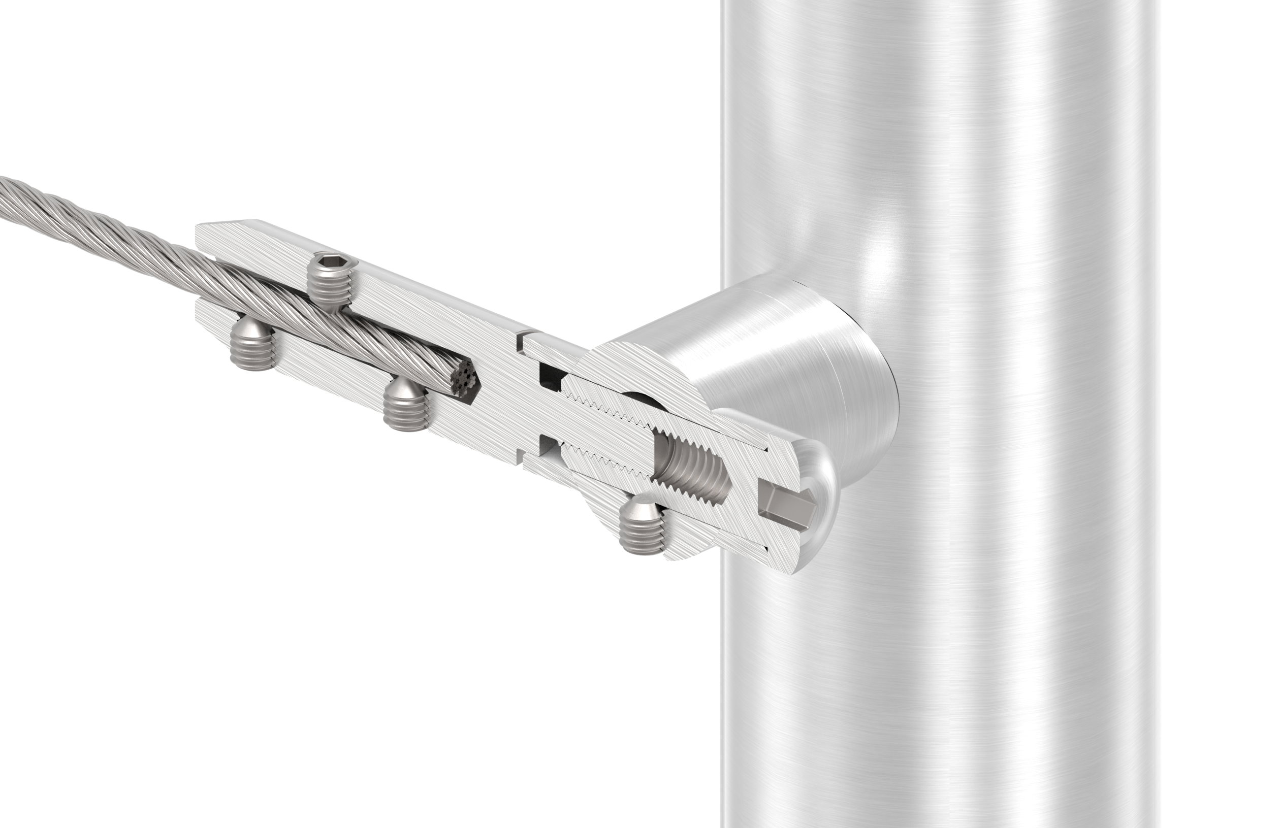 Seilhalter für 5mm Seil, V2A Seilhalter für 5mm Seil, V2A