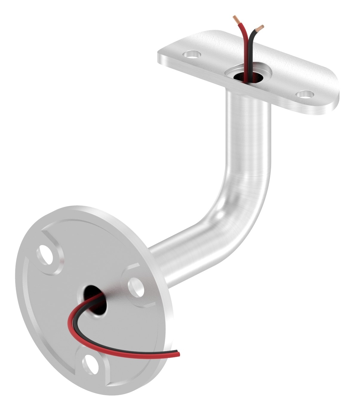Handlaufhalter mit Kabeldurchführung für LED Handläufe, V4A