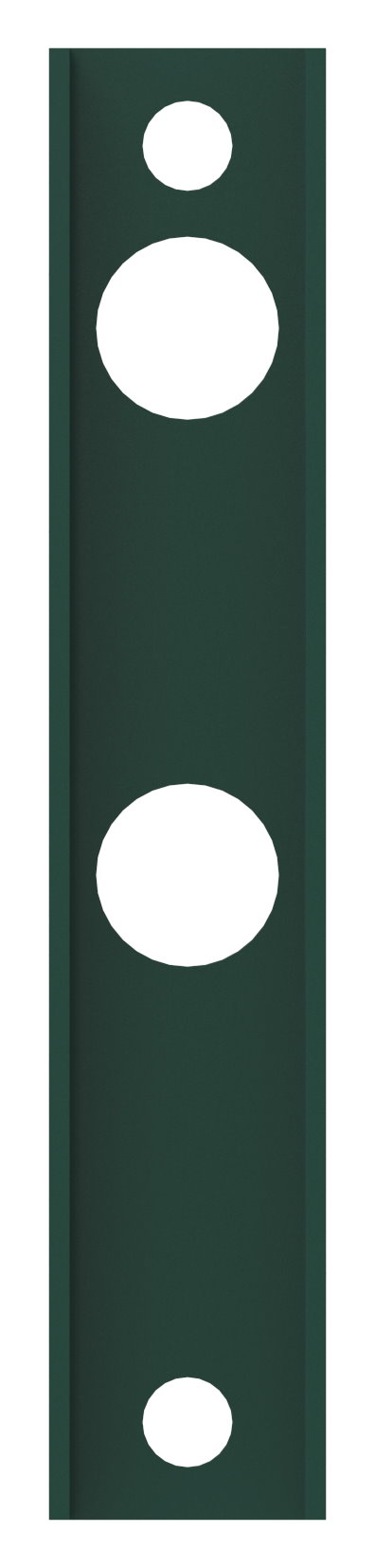 Adapter für Gittertorschlösser GTS2, für Rundrohre Ø 33 - 60mm, RAL 6005 moosgrün