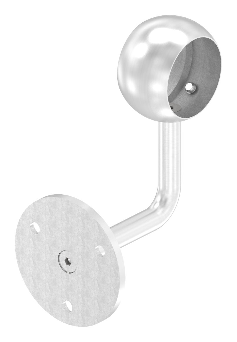 Handlaufhalter mit Kugelring für Rohr 42,4mm (Ronde und Bügel verschraubt), V2A Handlaufhalter mit Kugelring für Rohr 42,4mm (Ronde und Bügel verschraubt), V2A
