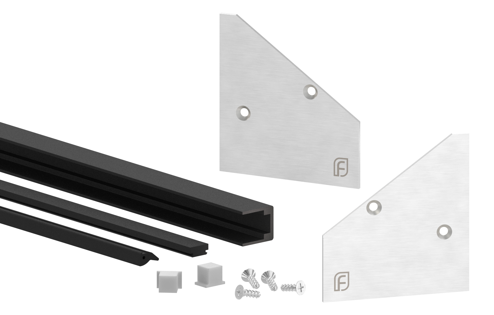 Montage-Set Glas 21,52mm eleganza canopy, für L: 1605mm Montage-Set Glas 21,52mm eleganza canopy, für L: 1605mm