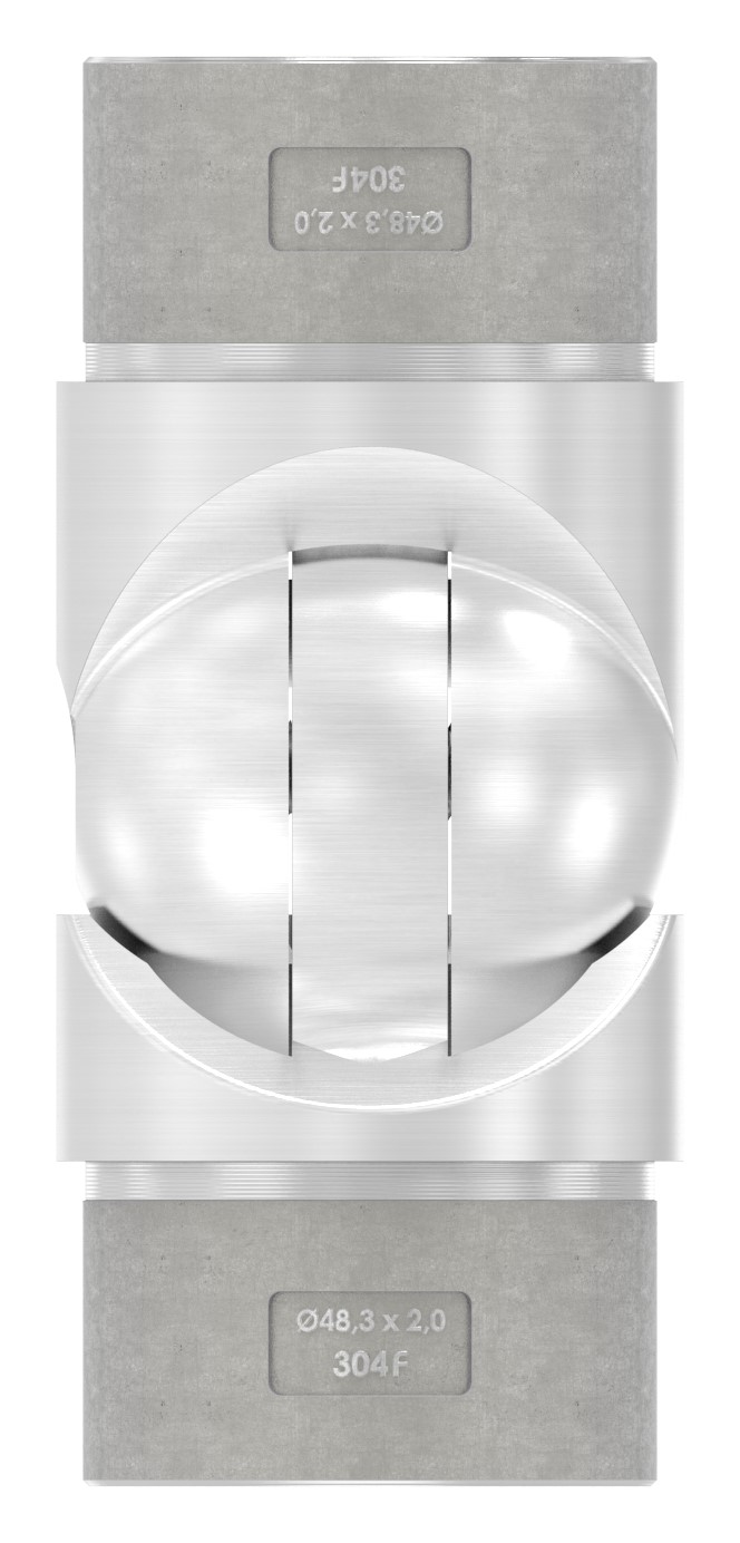 Gelenkstück hohl für Kabel, für Rohr 48,3x2,0mm, V2A Gelenkstück hohl für Kabel, für Rohr 48,3x2,0mm, V2A