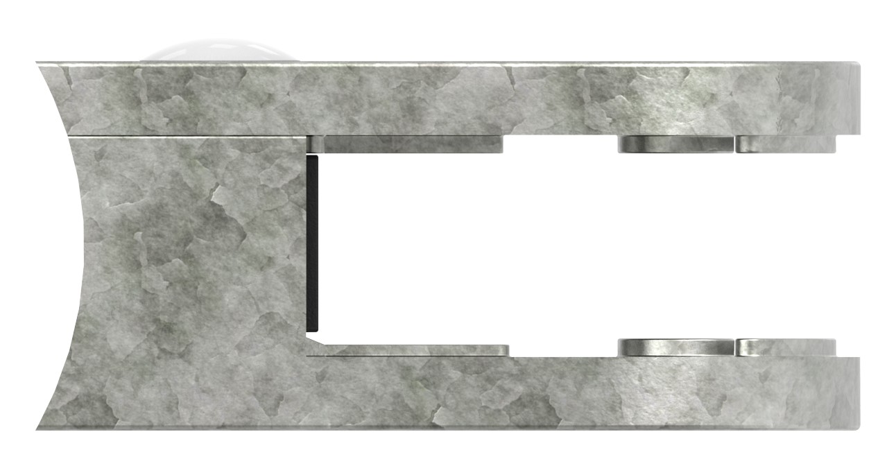 Glasklemme Mod. 38, Anschluss: 60,3mm, Zink roh