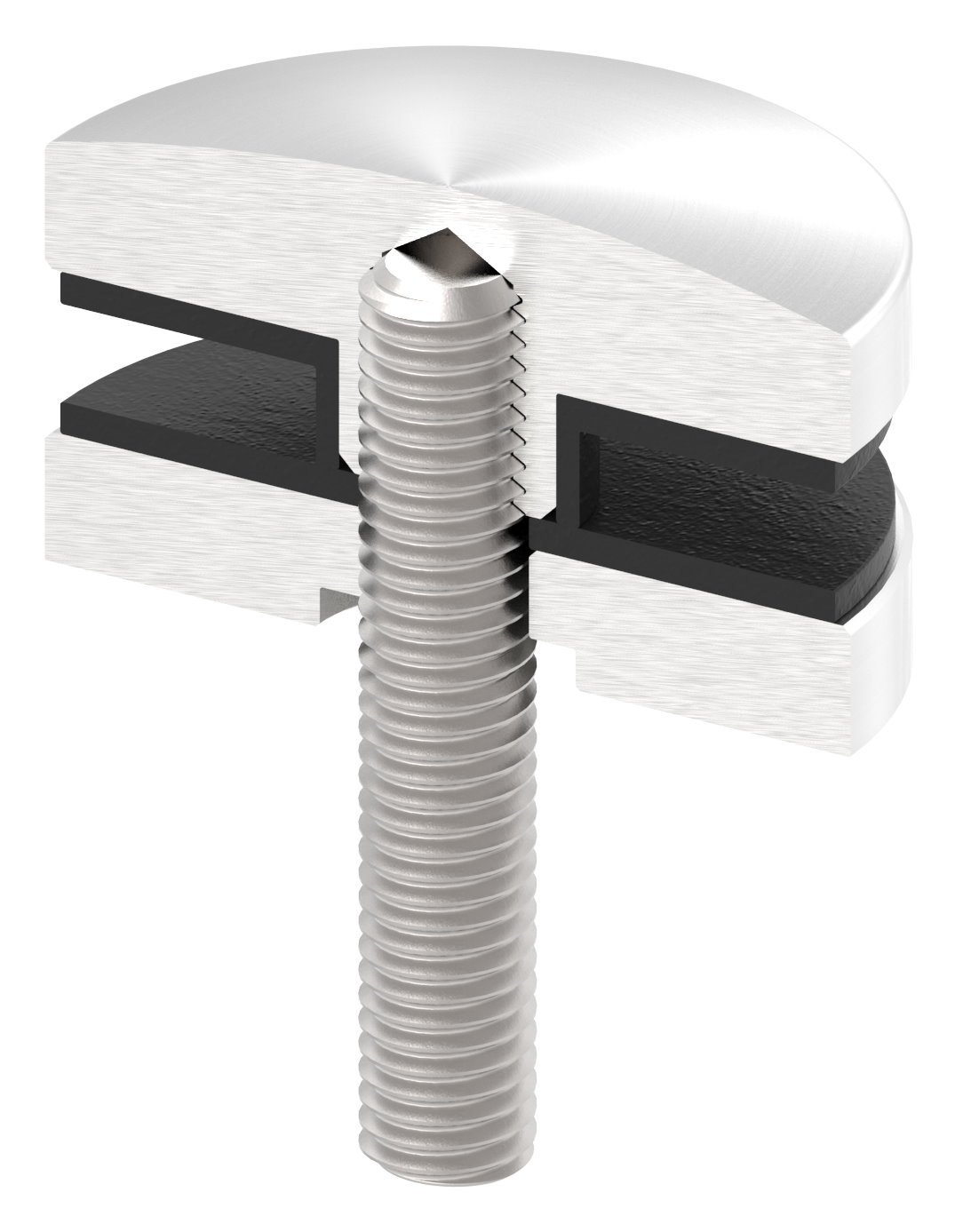 Oberteil für 52mm Glaspunkthalter, V2A