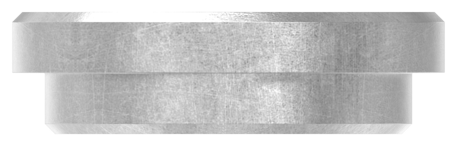 Stahlkappe flach für Rohr 42,4 x 3,2mm mit Bohrung 12,3mm