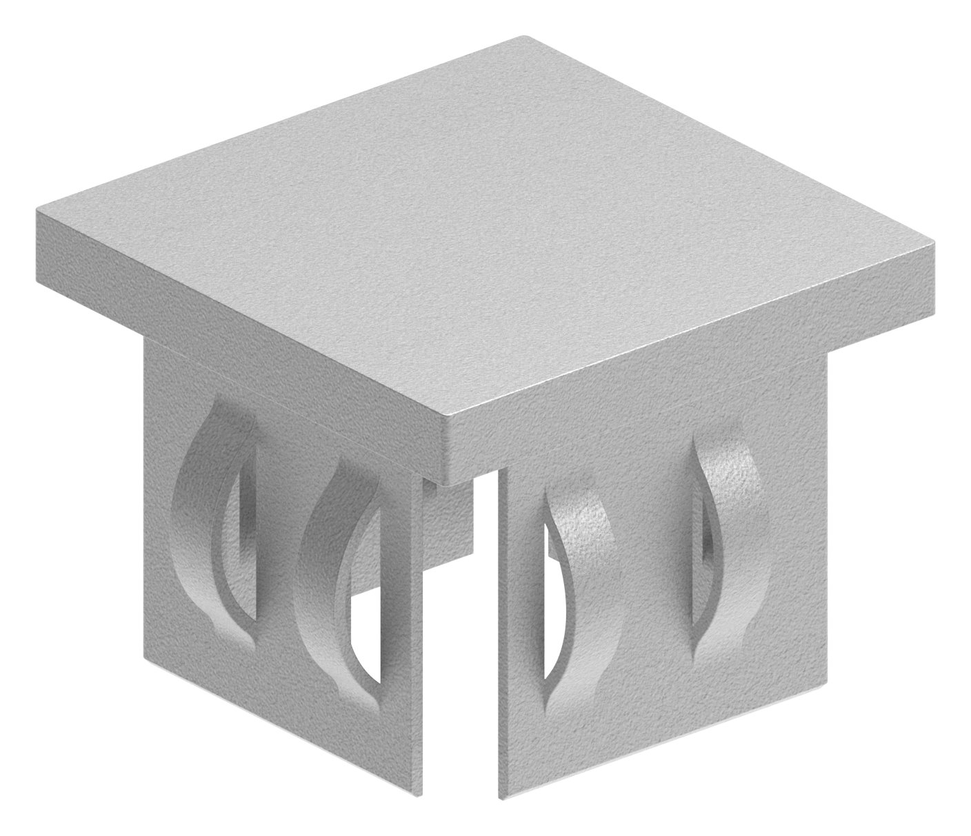 Stahleinschlagkappe, für Quadratrohr 40x40mm, verzinkt