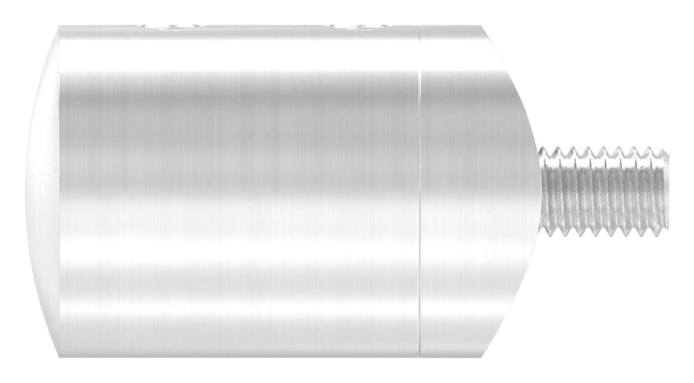 Querstabhalter für 33,7mm Rohr, Sackloch rechts 12,2mm, V2A