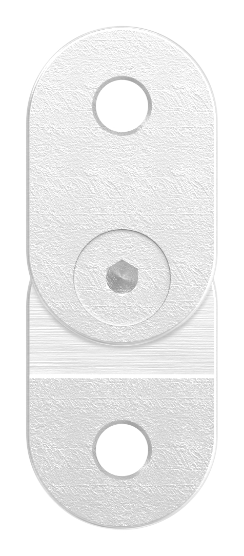 Handlaufanschlussplatte verstellbar, flach, V2A