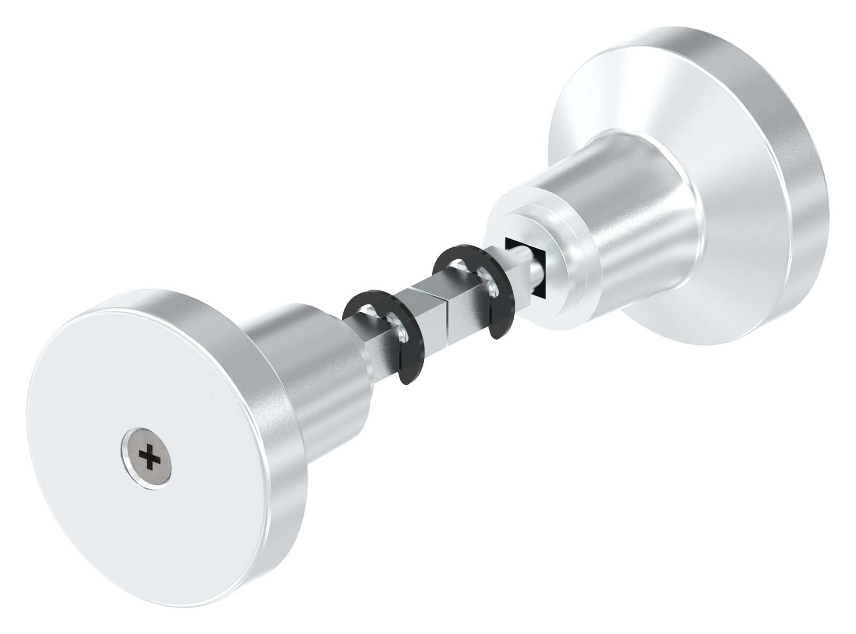 Kindersicherungsknopf als Paar, für GTS-Schlösser, ALU