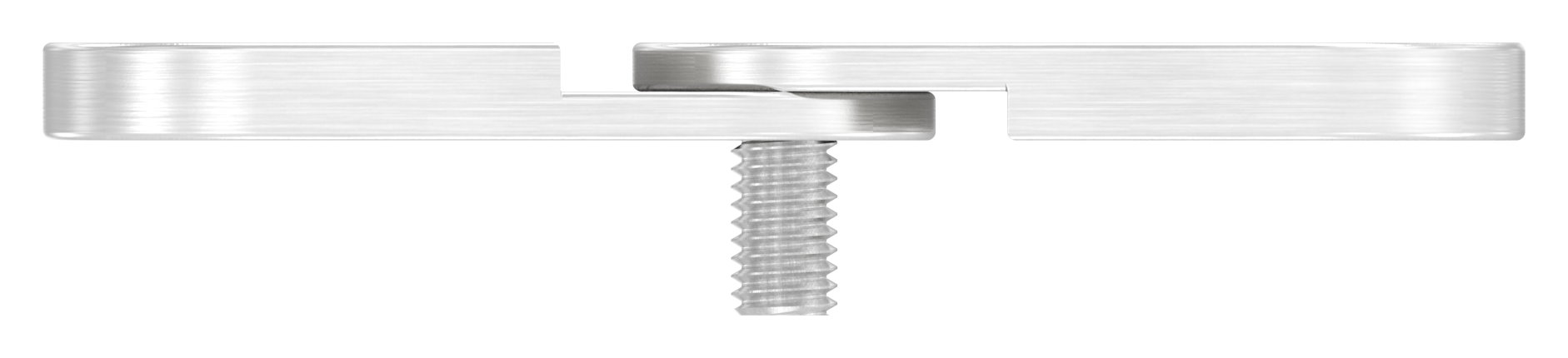 Handlaufanschlussplatte verstellbar, flach, V2A