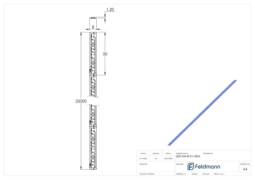 LED Band 25 000mm, Schutzart IP00, neutralweiß 4000K