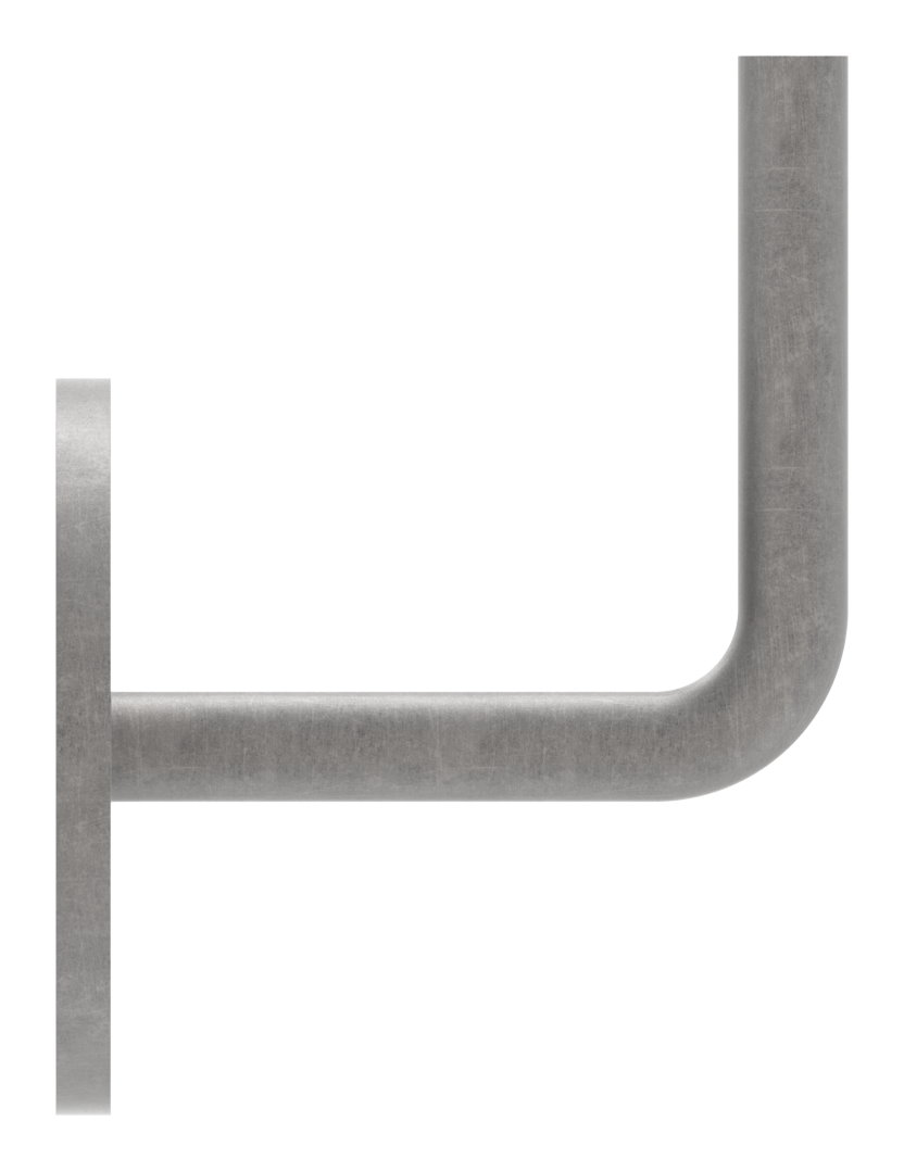 Handlaufträger mit Ronde flach, 80x6mm, Bügel Ø 12mm