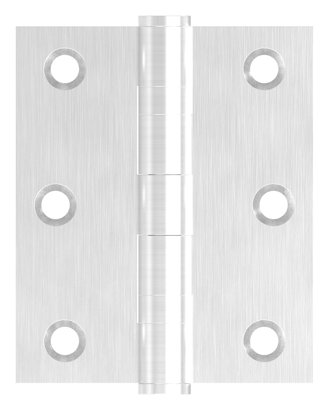 Edelstahl-Scharnier 76x63mm mit festem Zapfen Edelstahl-Scharnier 76x63mm mit festem Zapfen
