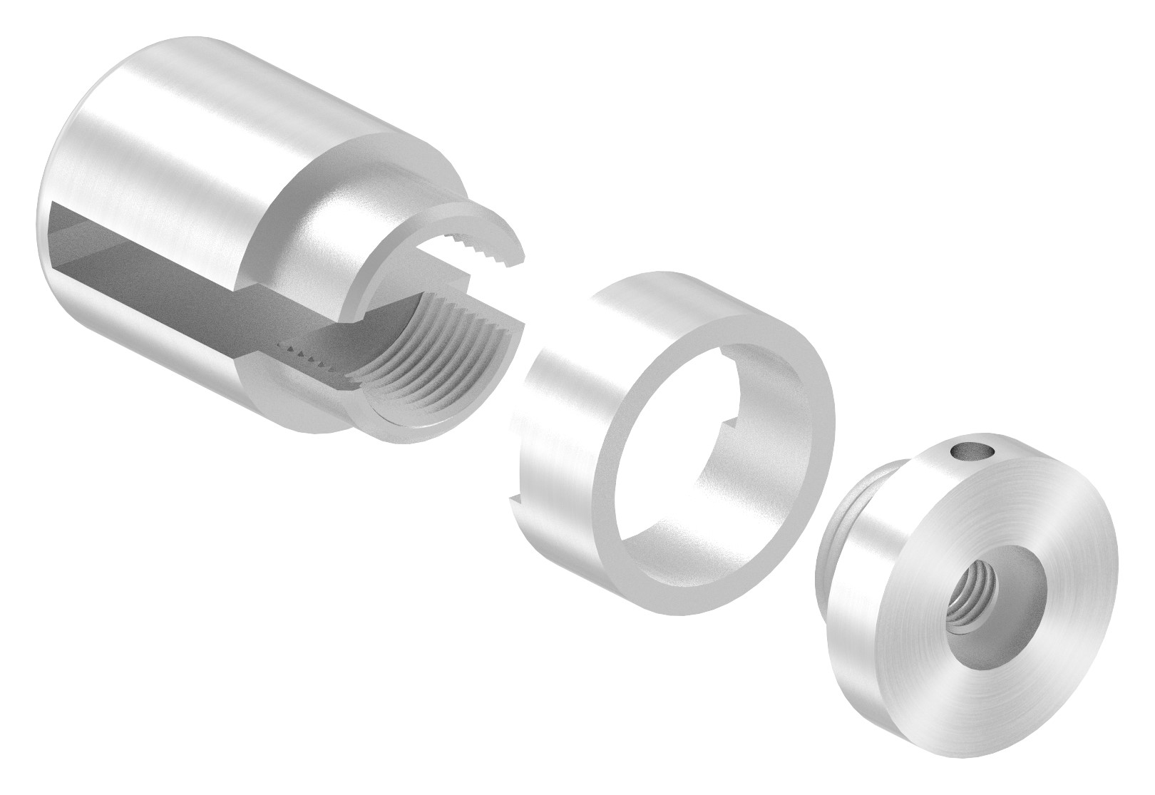 Brenk Grundhalter für Flachstäbe 30x6mm, V2A