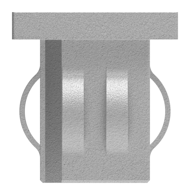 Stahleinschlagkappe, für Quadratrohr 30x30mm, verzinkt