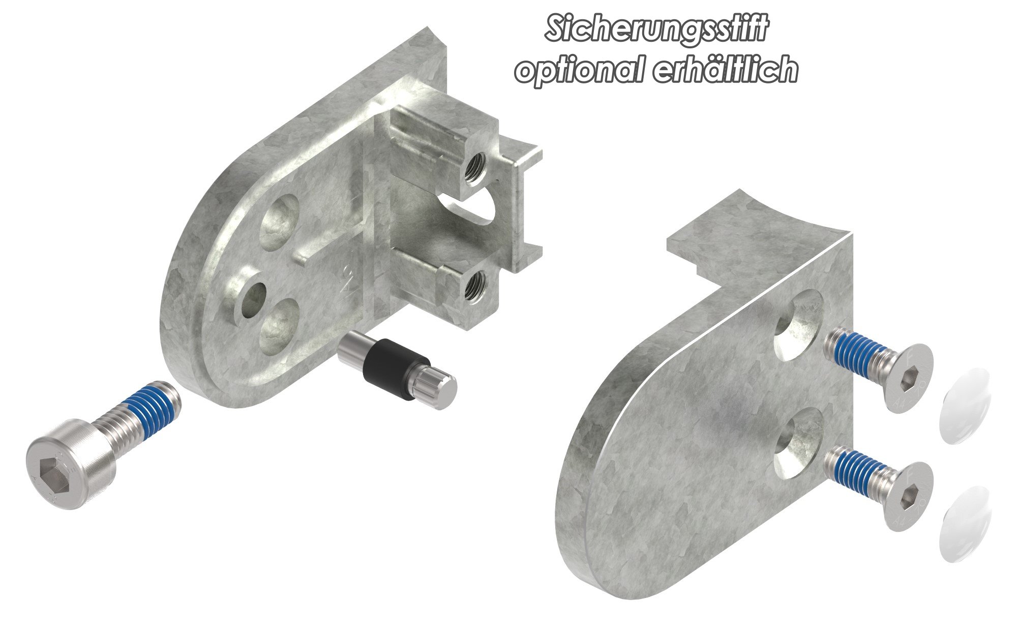 Glasklemme Mod. 32, Anschluss: 60,3mm, Zink roh Glasklemme Mod. 32, Anschluss: 60,3mm, Zink roh