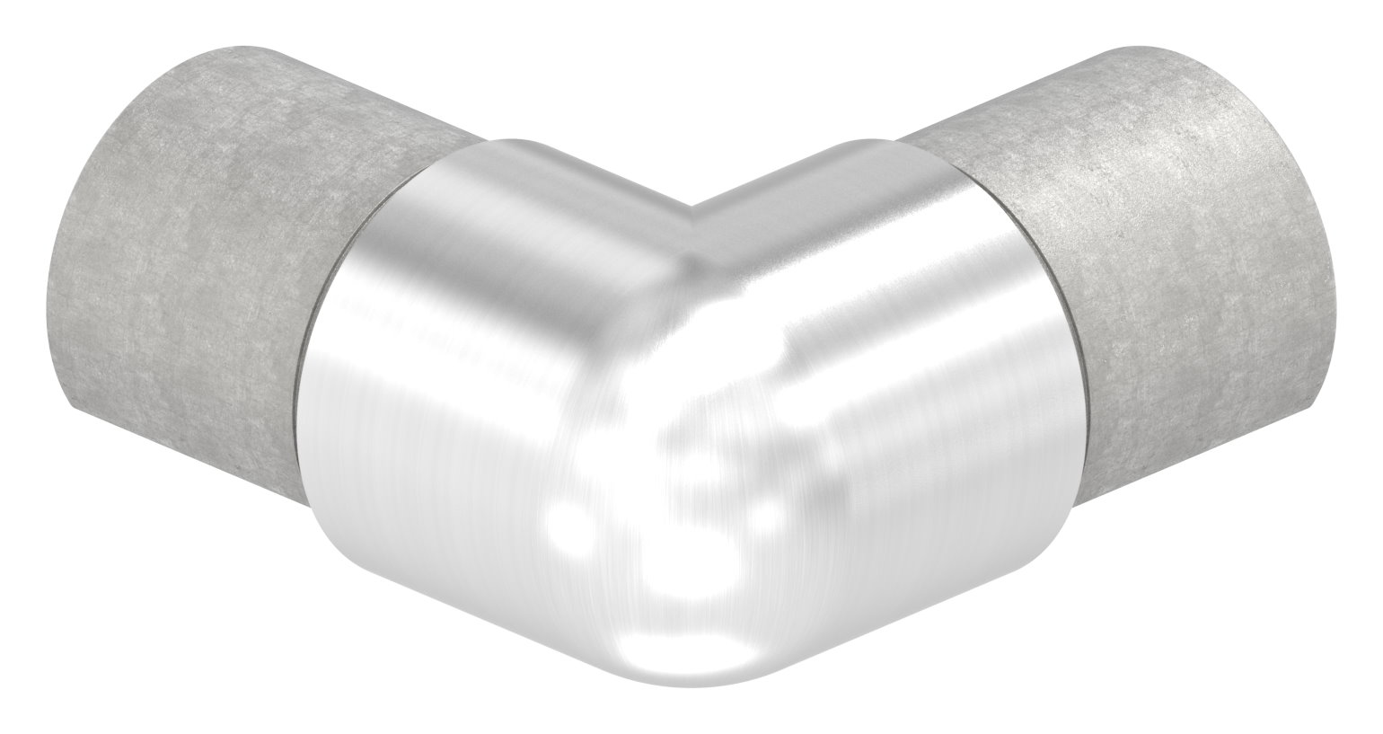 Eckverbinder für LED-Nutrohr 42,4mm,V2A