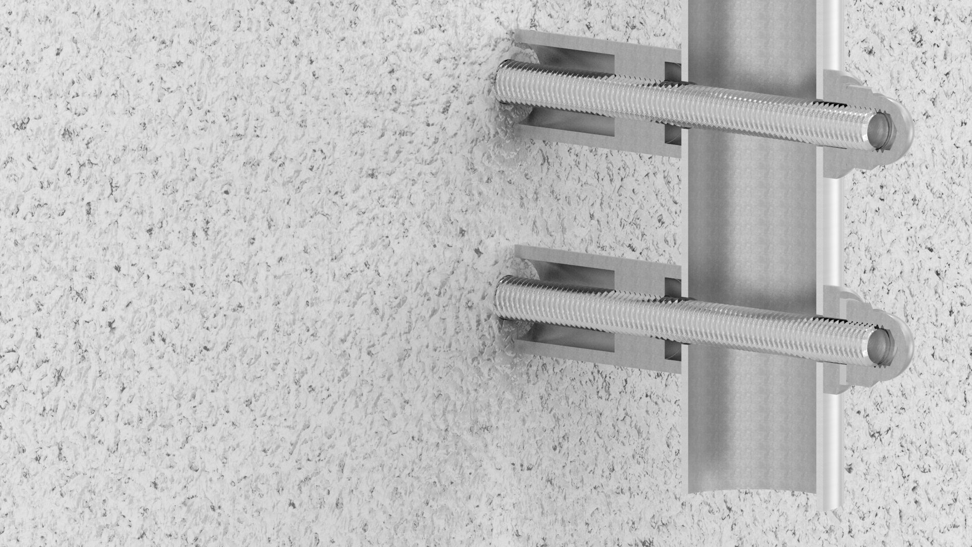 Wandhalter für Rohr 42,4mm, L: 75mm, V2A