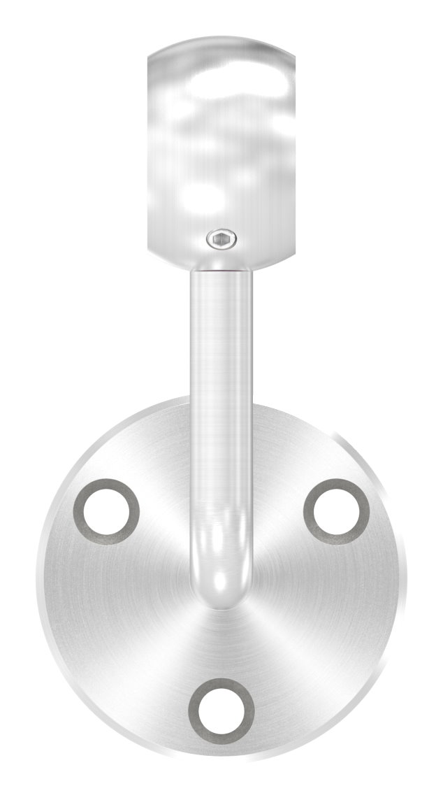 Handlaufhalter mit Kugelring für Rohr 33,7mm (Ronde und Bügel verschweißt), V2A