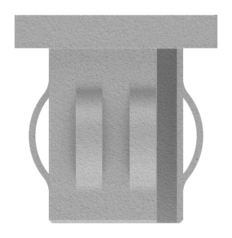 Stahleinschlagkappe, für Quadratrohr 30x30mm, verzinkt