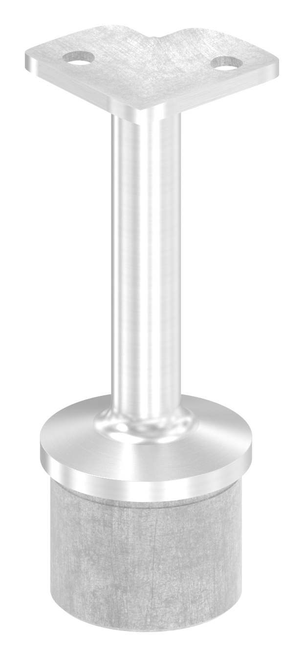 Rohrabschlussstopfen für Rohr 42,4x2,0mm, Handlaufanschlussplatte 90°, V4A