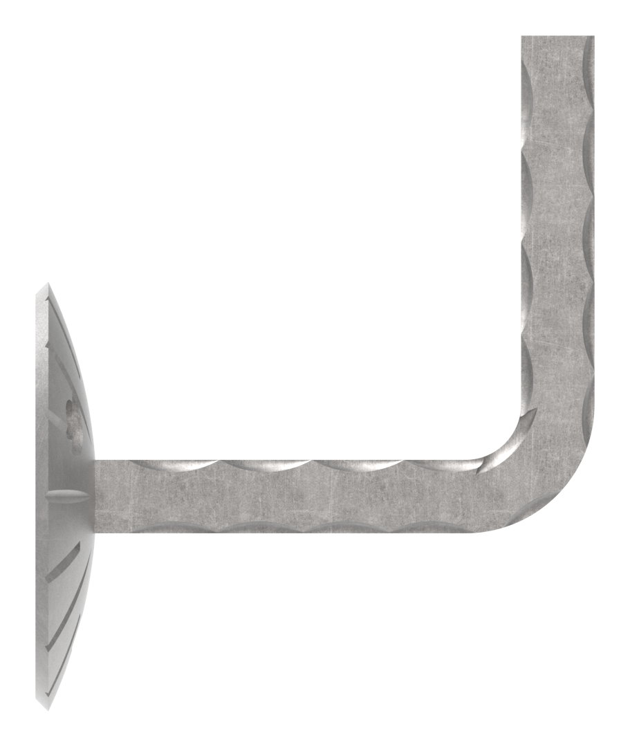 Handlaufträger mit Ronde gewölbt, 70x3mm