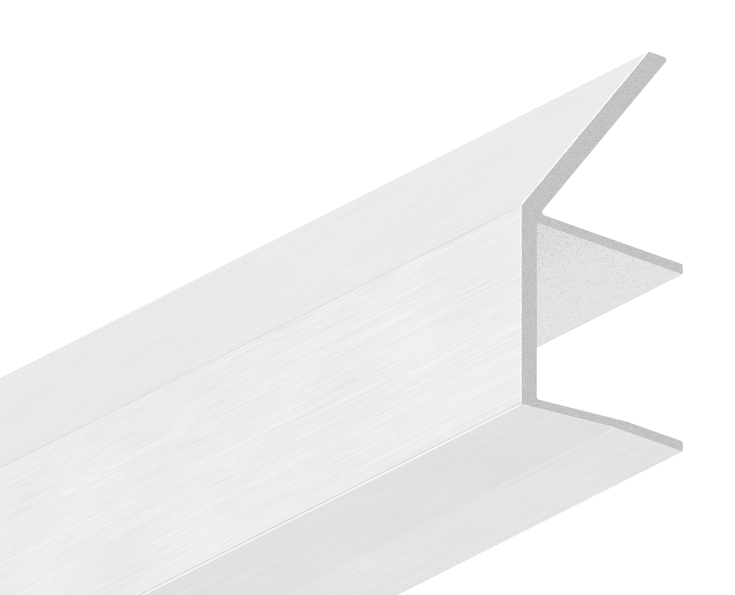 Regenrinne für Vordächer, Glas 17,52mm, L=2000mm, E4/EV1