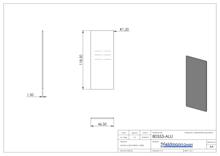 Endkappe für Aluprofil 80700-ALU