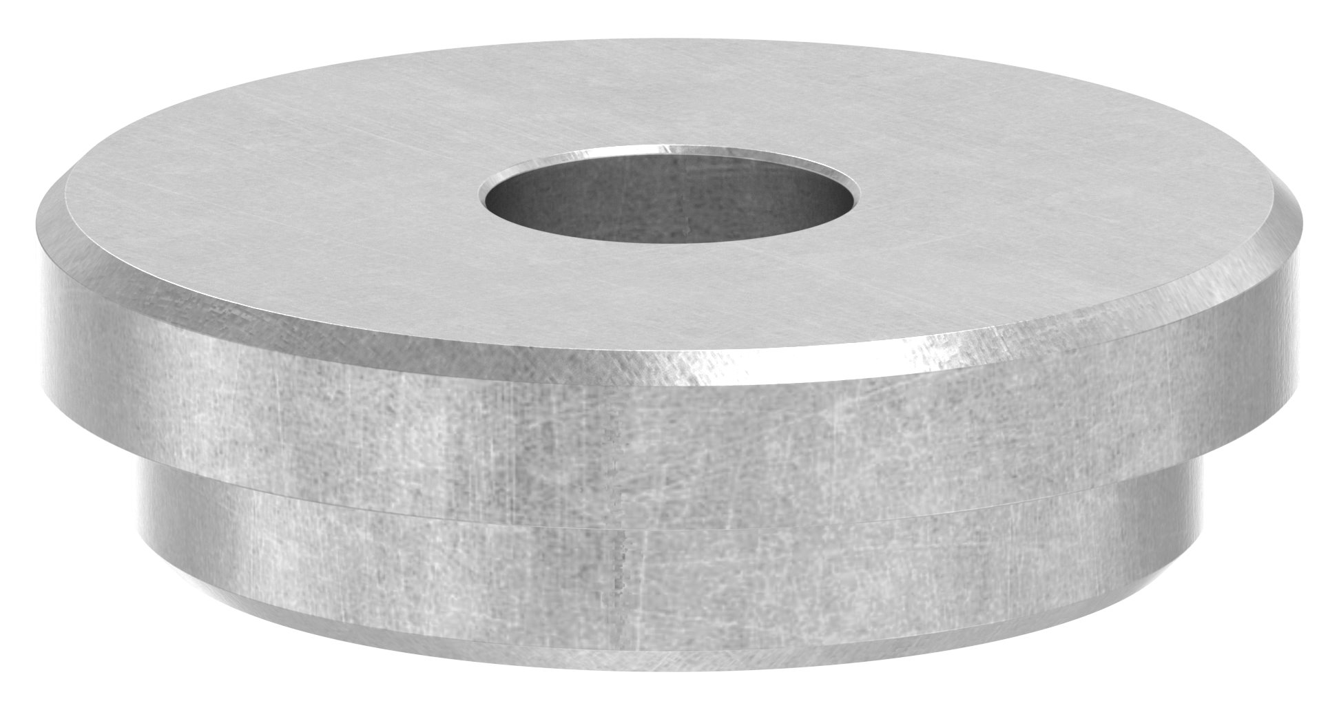 Stahlkappe flach für Rohr 42,4 x 3,2mm mit Bohrung 12,3mm
