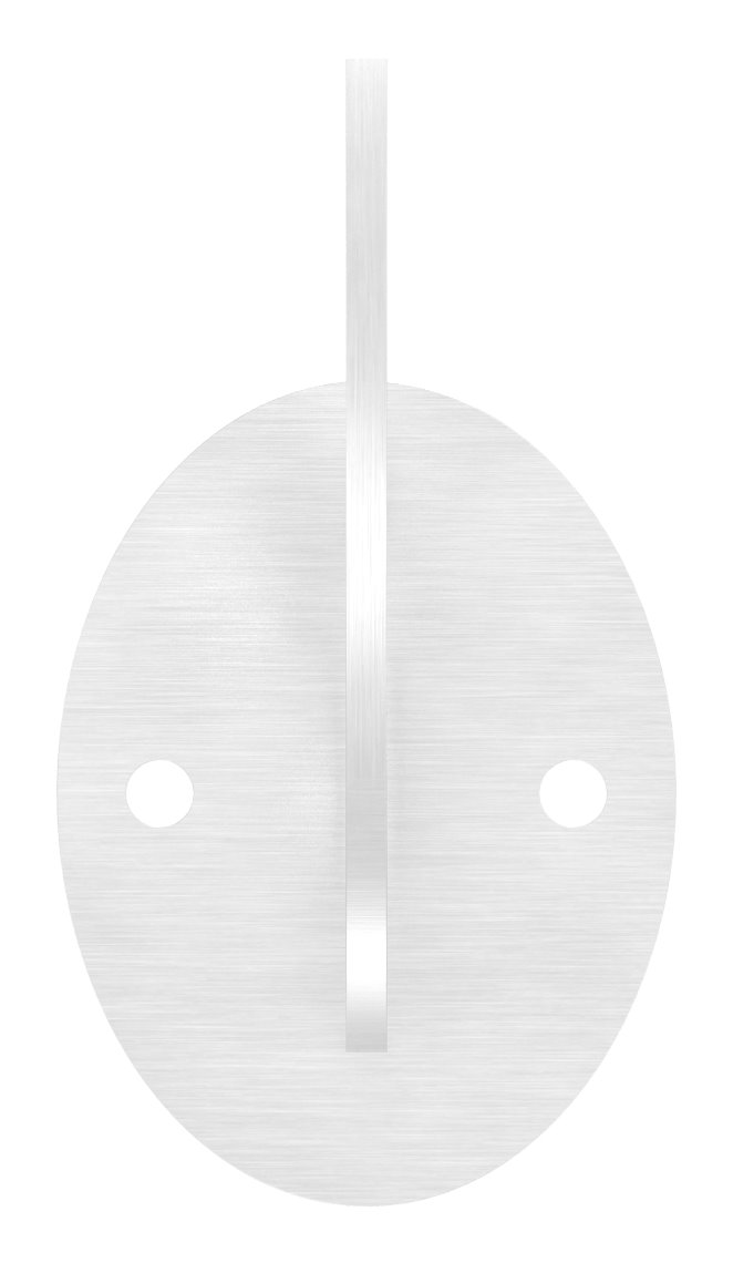 Handlaufträger mit Ronde oval, V2A