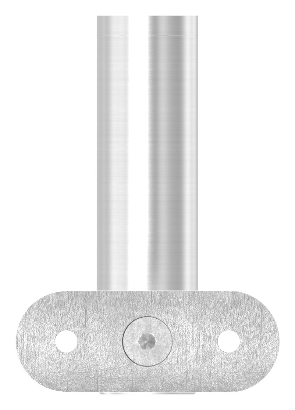 Handlaufhalter mit Handlaufanschlussplatte 42,4mm, V2A