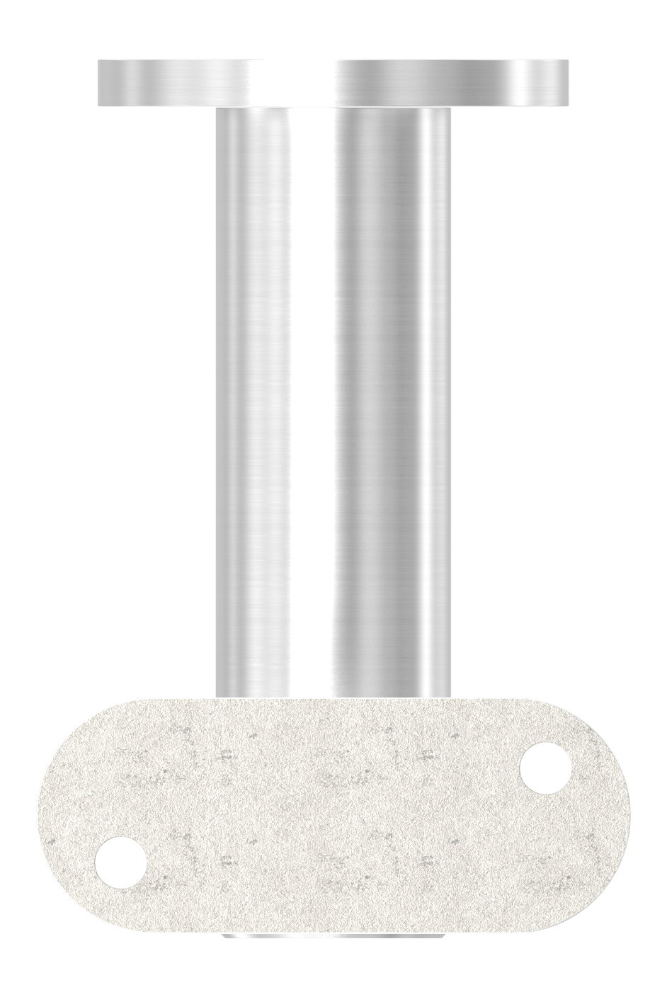 Handlaufhalter mit Gelenk, Handlaufanschlussplatte flach, V2A