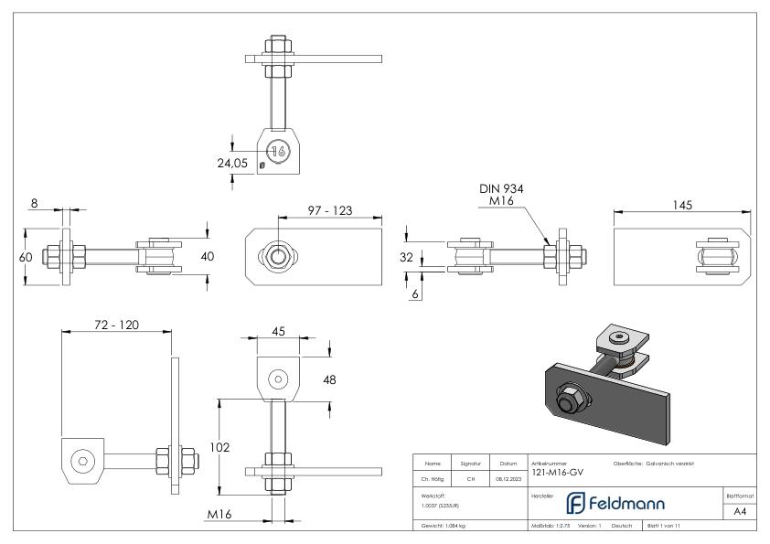 Torband M16, teilverzinkt/galvanisch verzinkt Torband M16, teilverzinkt/galvanisch verzinkt