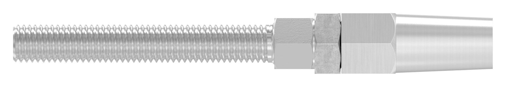 Gewindeterminal zur Selbstmontage für Seil Ø 6mm, V4A