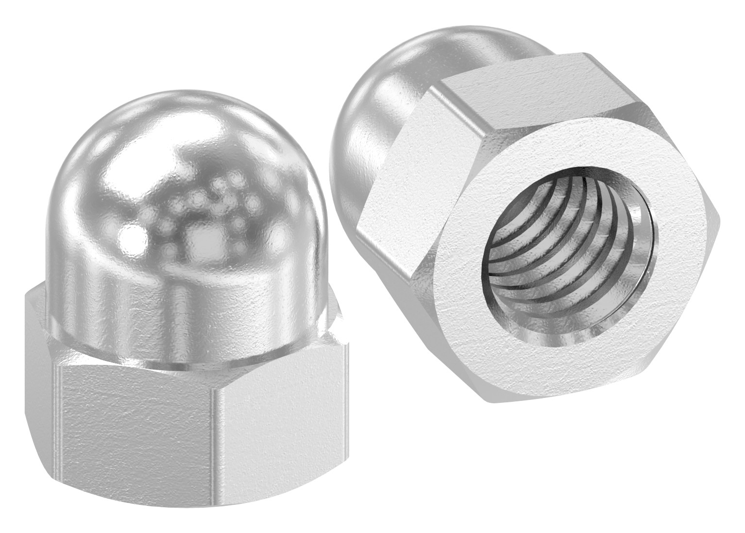 Sechskant-Hutmutter M5, DIN 1587, V2A