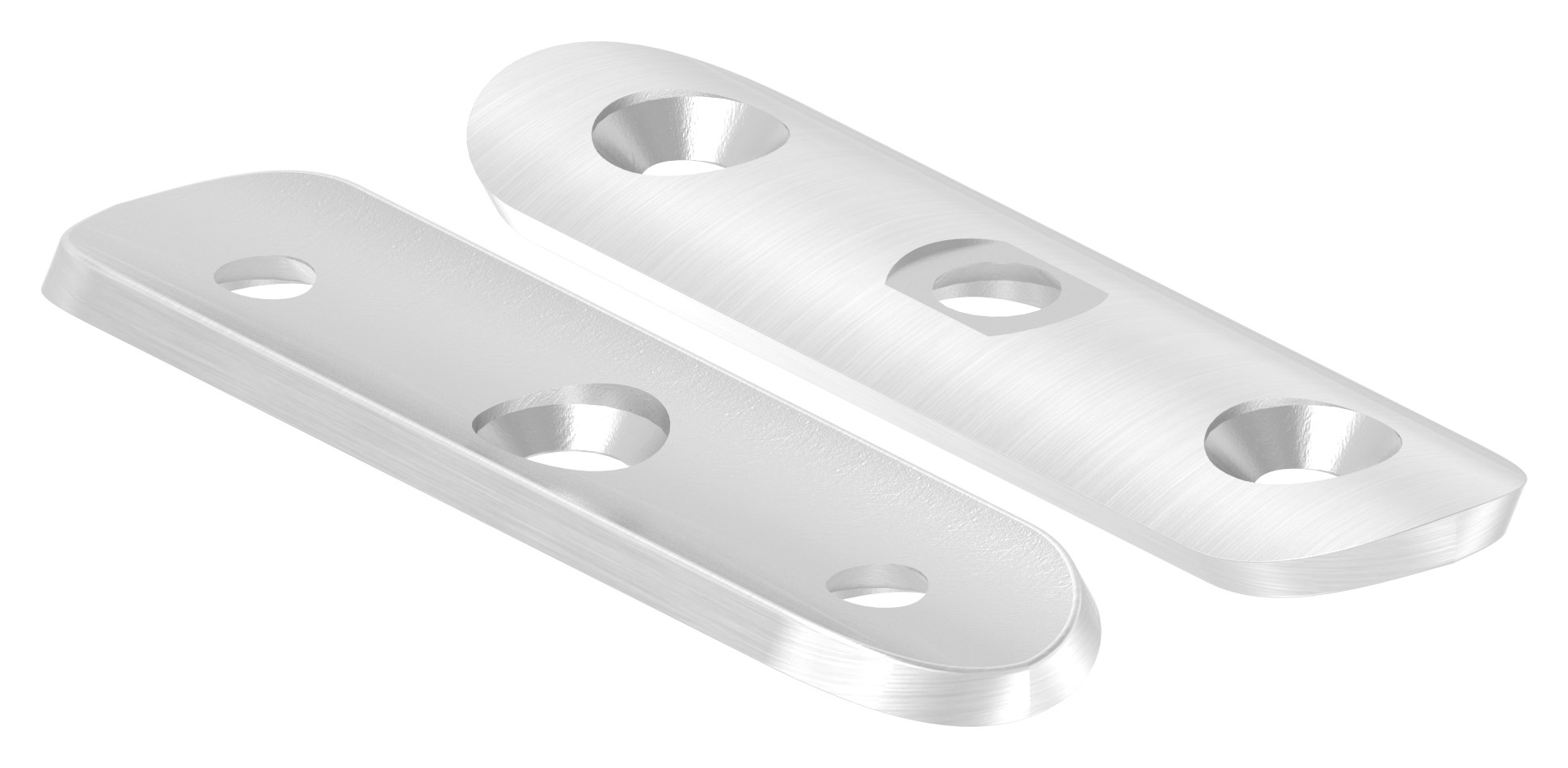 Handlaufanschlussplatte lange Ausführung, 42,4mm, V2A