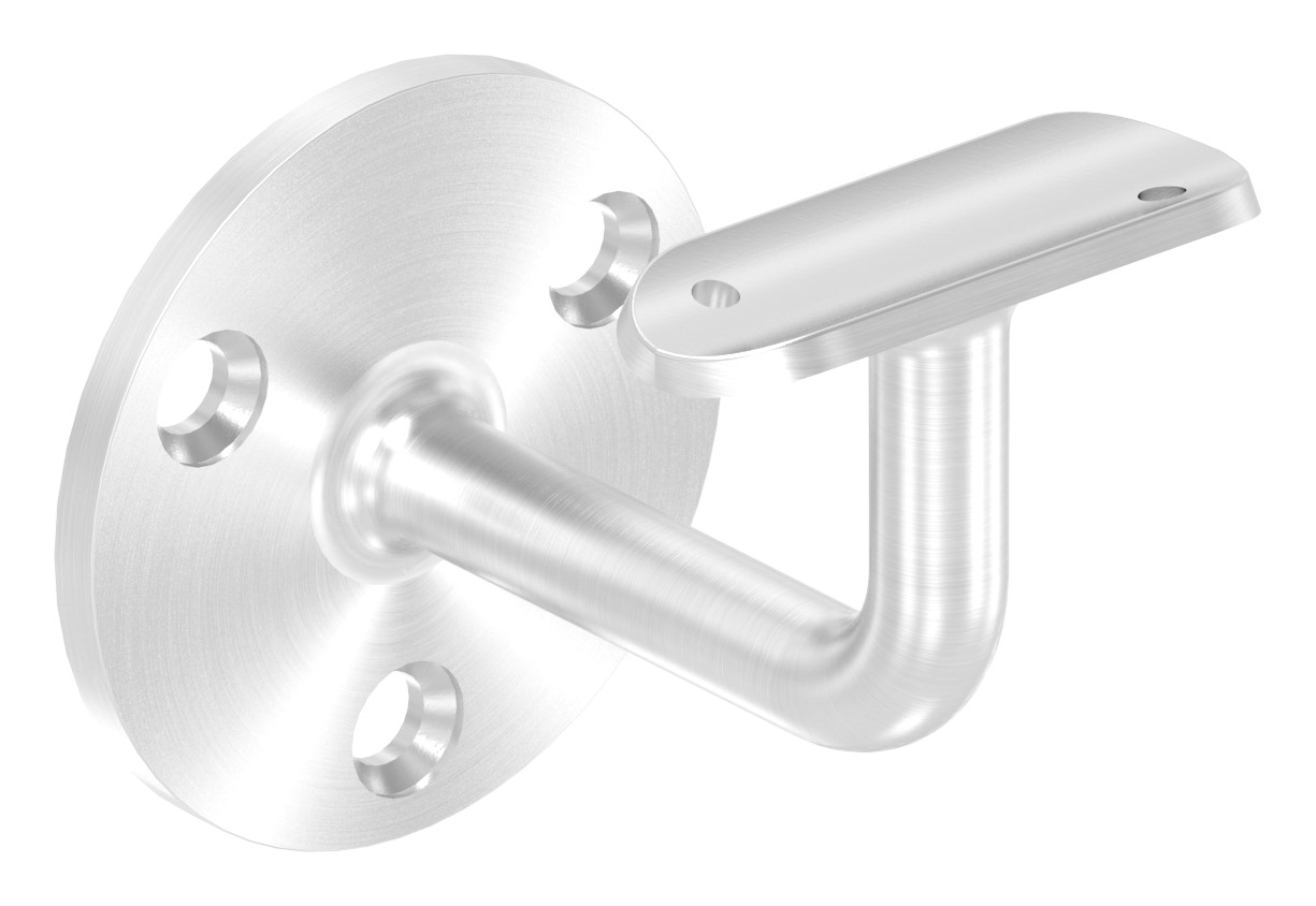 Handlaufhalter mit Handlaufanschlussplatte 42,4mm, (Ronde und Bügel verschweißt), V2A