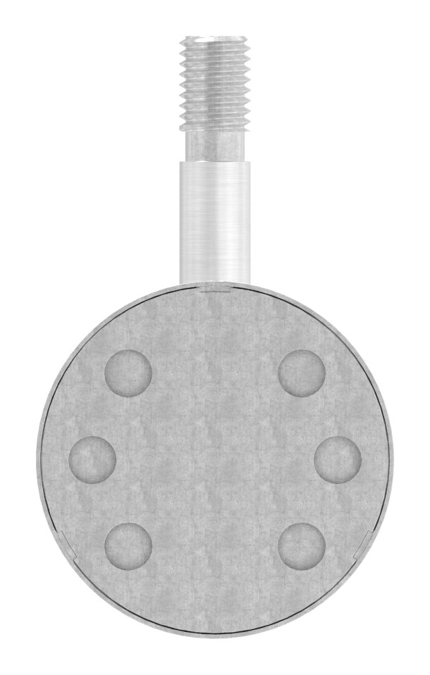 Handlaufhalter Außengewinde inkl. Abdeckrosette (Ronde und Bügel verschweißt), V2A