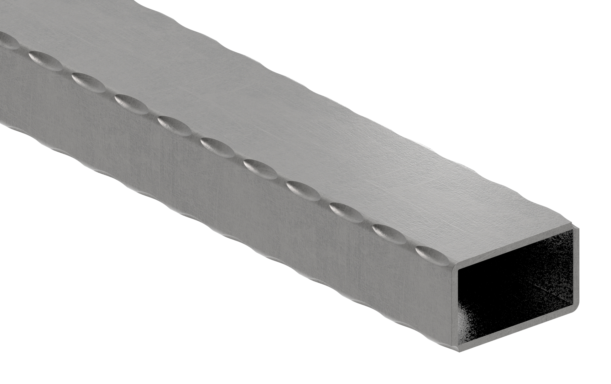 Rechteckrohr 50x30x2,5mm, L: 3000mm, gehämmert