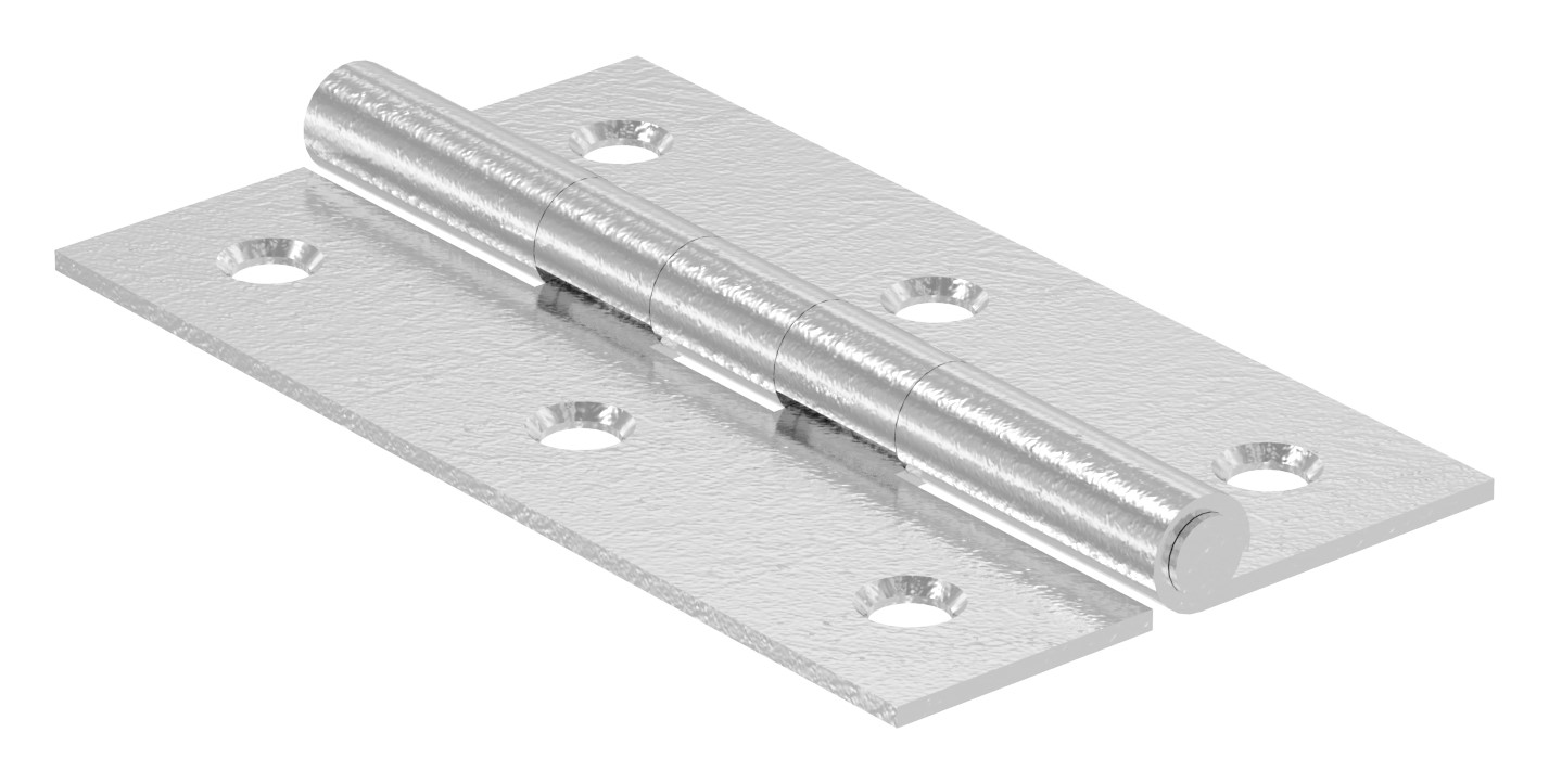 Edelstahl-Scharnier 70x40mm mit festem Zapfen
