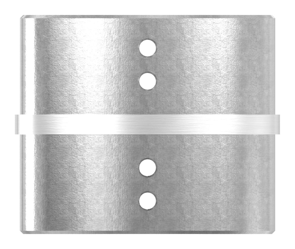 Verbinder 180° für Ovalnutrohr 80x40mm, V2A