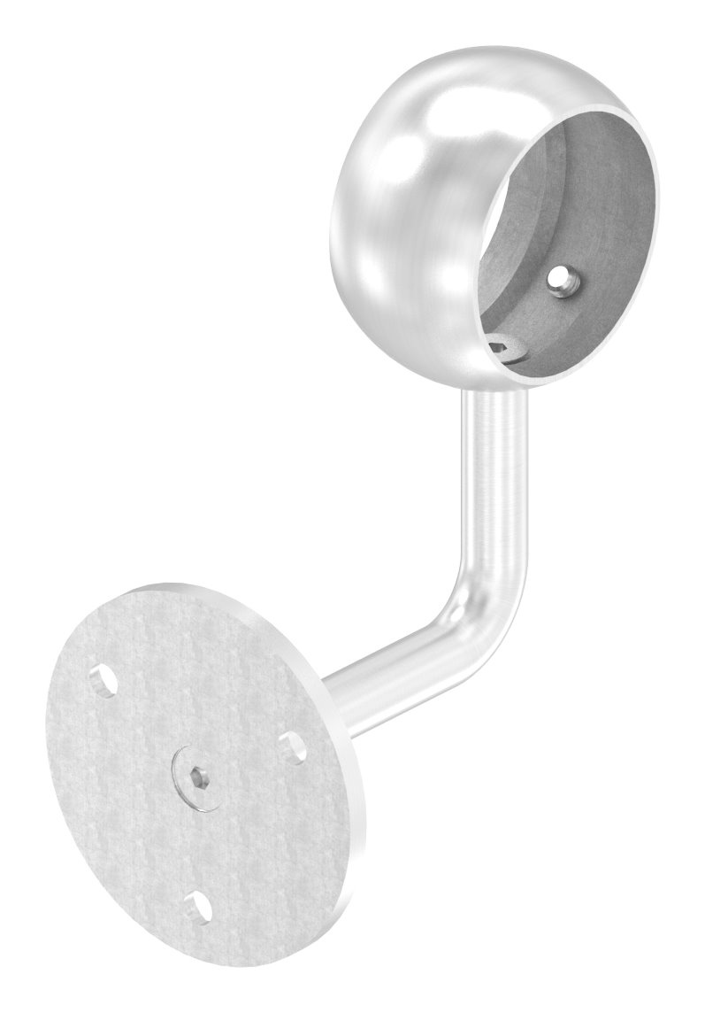 Handlaufhalter mit Kugelring für Rohr 48,3mm (Ronde und Bügel verschraubt), V2A Handlaufhalter mit Kugelring für Rohr 48,3mm (Ronde und Bügel verschraubt), V2A