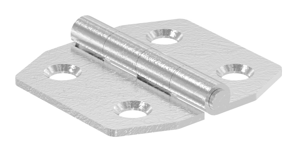 Edelstahl-Scharnier 40x42mm mit festem Zapfen