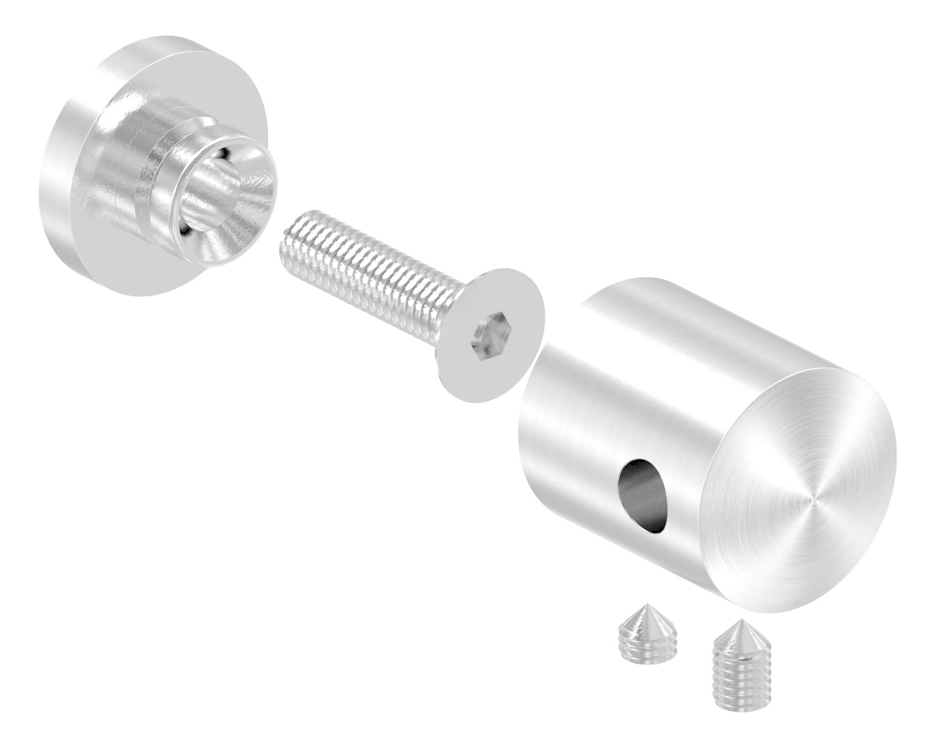 Seilhalter, für 5mm Seil, Anschluss: gerade, V2A