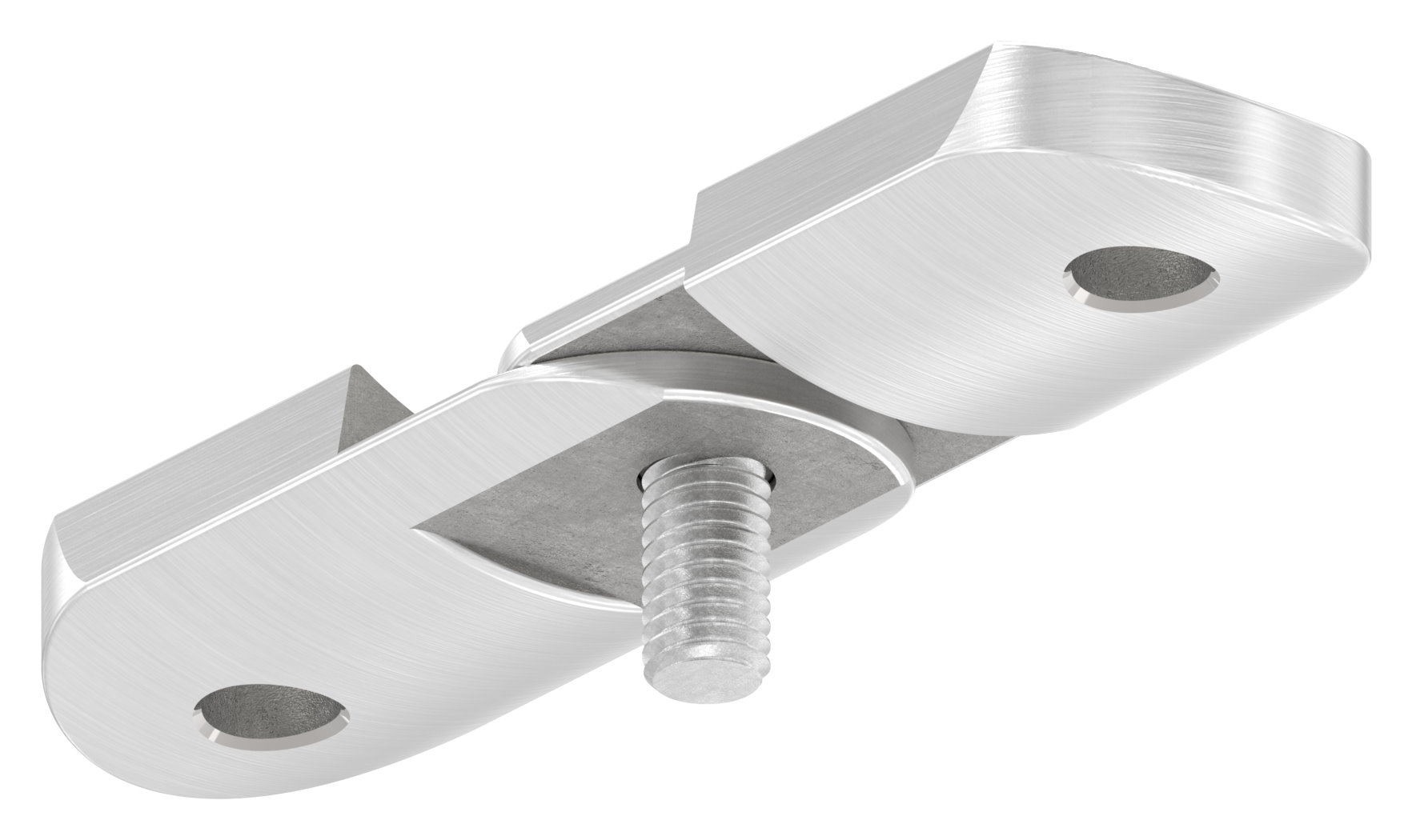 Handlaufanschlussplatte verstellbar, 42,4mm, V2A