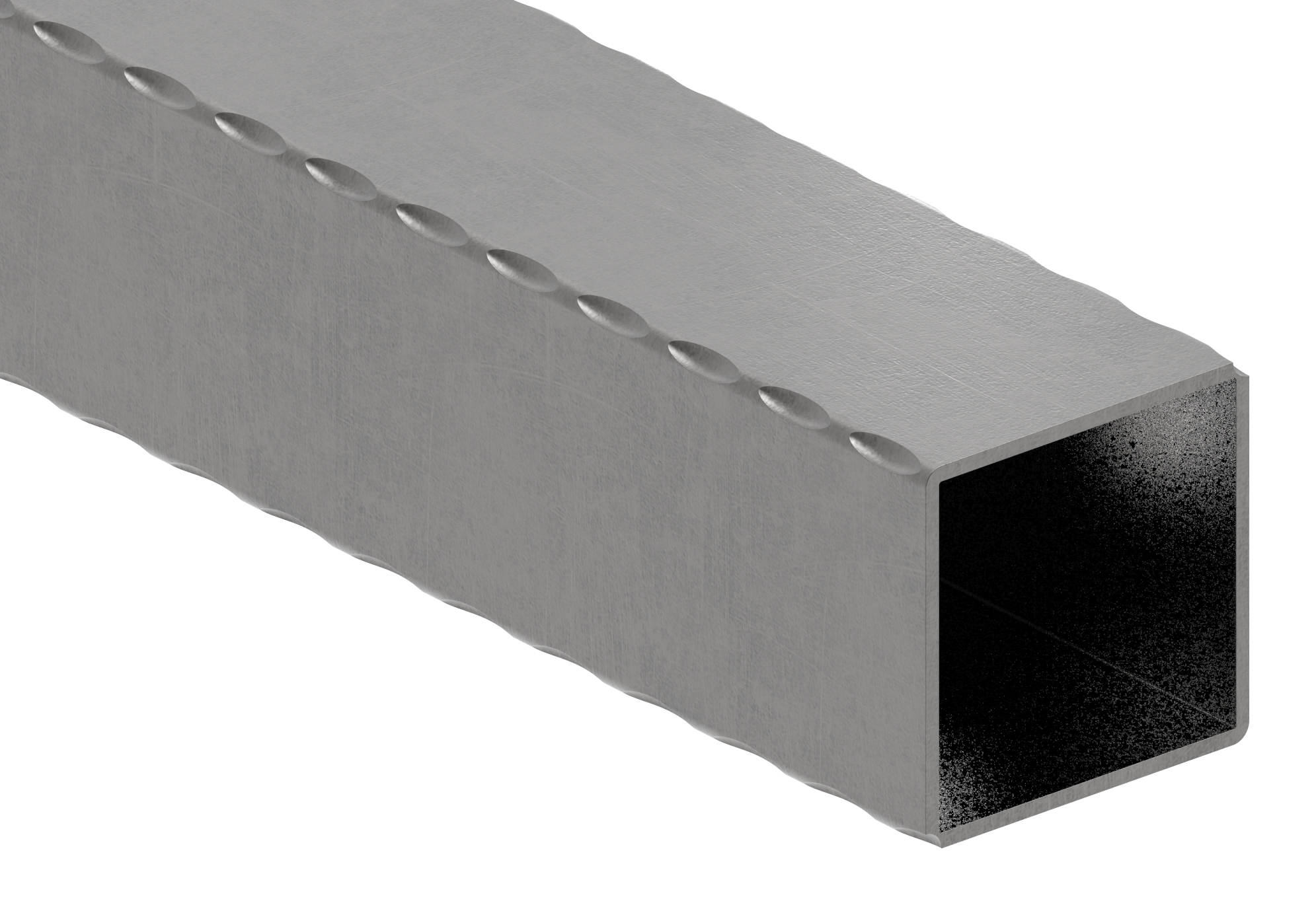 Quadratrohr 60x60x2,5mm, L: 3000mm, gehämmert